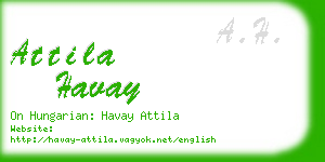attila havay business card